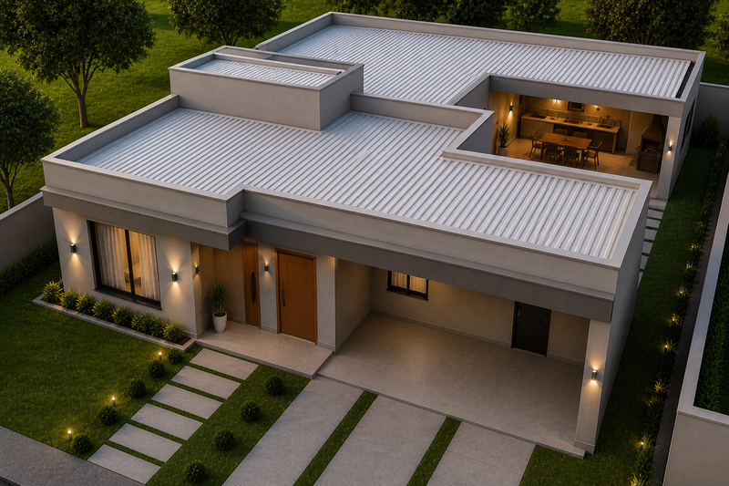 Cobertura residencial em telha TR-40